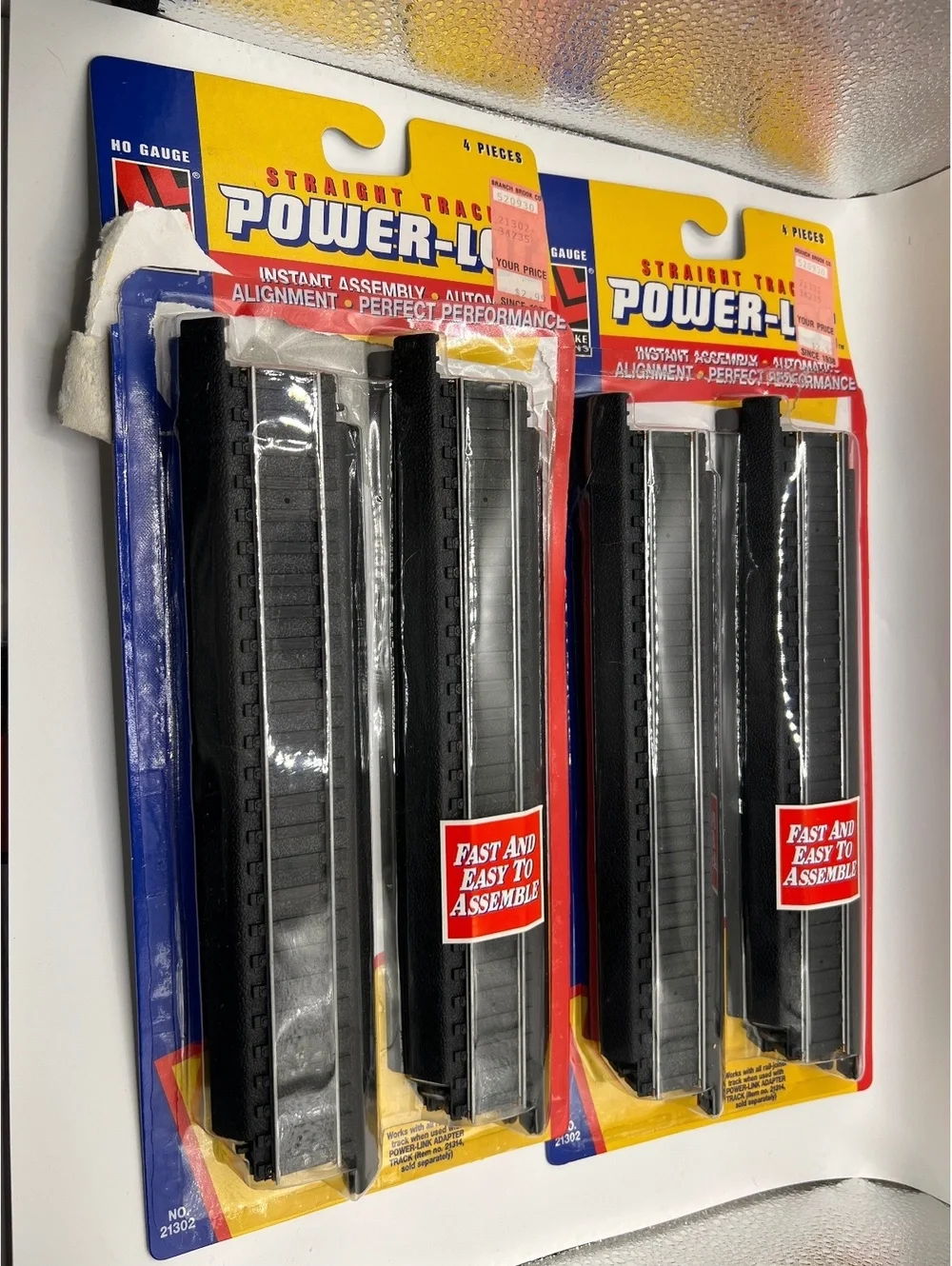 NEW Vintage Life Like HO scale model 16 STRAIGHT Train tracks 4 packages #21302